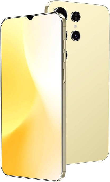 Unlock Phone, 4G Network Android Phone, 6.3-inch Screen, 2GB RAM+16GB ROM/TF 128GB, Dual SIM Cards, Dual Cameras, Suitable for Novice Users (89yellow)