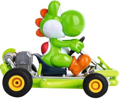 Carrera 200988 RC Official Licensed Mario Kart Pipe Kart Yoshi 1:18 Scale 2.4 GHz Remote Radio Control Car with Rechargeable LiFePO4 Battery - Kids Toys Boys/Girls | Official Licensed Mario Kart Toy RC Car for Kids 6+, 1:18 Scale, 2.4GHz, Ready To Run,...