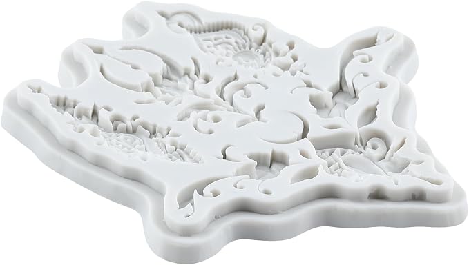 Baroque Lace Silicone Mold Relief Flower Filigree Polymer Clay Molds for DIY Crafts Epoxy Resin Casting Air Dry Polymer Clay Plaster Jewelry Making