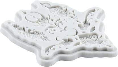 Baroque Lace Silicone Mold Relief Flower Filigree Polymer Clay Molds for DIY Crafts Epoxy Resin Casting Air Dry Polymer Clay Plaster Jewelry Making