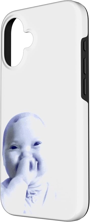 AI Baby Holding Laugh Meme Case for iPhone 16