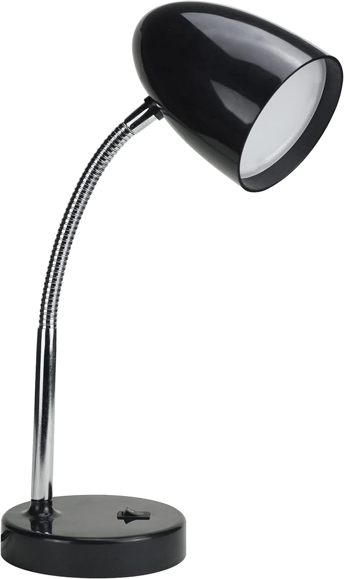 LED Desk Lamp, Flexible Gooseneck with Table lamp, 3.5W 240LM 4000K Cool White Study Lamps for Bedroom and Office, Eye Protection, ETL Listed,Black