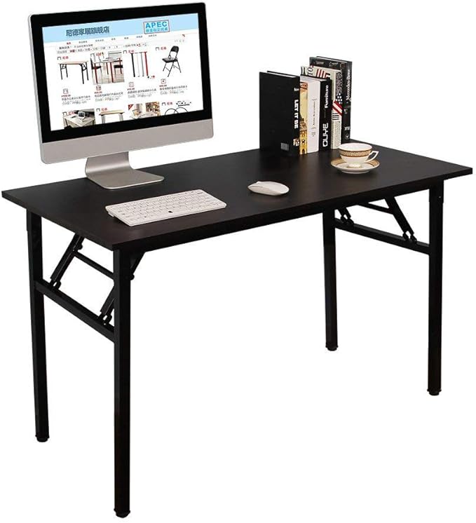 Computer Desk,47" Modern Simple Style Folding Tables,Home Office Writing Desk, Space Saving Foldable Table, No Install Needed