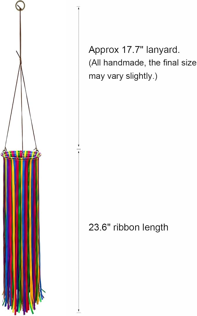 Satin Ribbon Windsock Streamer, Outdoor Decorations for Your Patio, Garden, Yard, Dock and Camper, 41-Inch, WS41-01