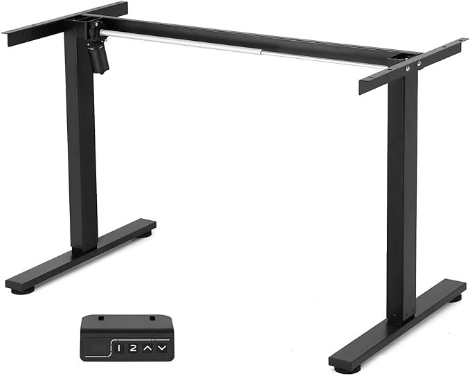 TOPSKY Single Motor 2-Stage Electric Adjustable Standing Computer Desk for Home and Office with 27.1"-44.8" Adjustable Height Range DF00.01 (Black Frame only)