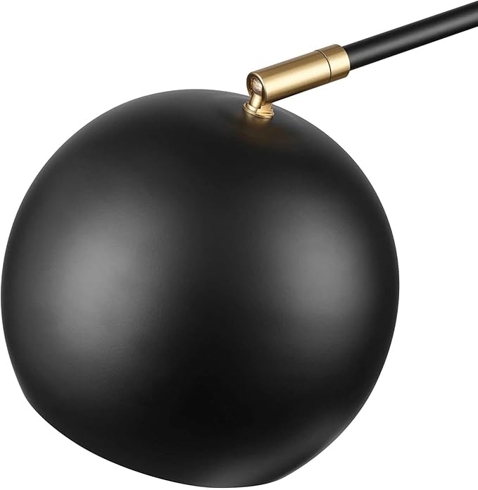 Globe Electric Novogratz x 65785 Charlotte 18" Table Lamp, Matte Black, Brass Accents