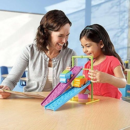 Learning Resources STEM Force and Motion Activity Set - Classroom STEM Toys for Kids, Kids Science Experiments, Science Engineering Kits, Physics Toys, Building Kits, Toy Engineering Set