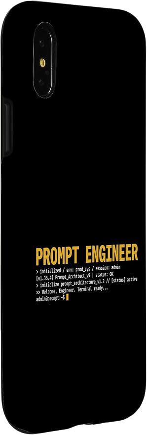 Prompt Engineer Terminal Screen AI Developer Software Coder Case for iPhone X/XS