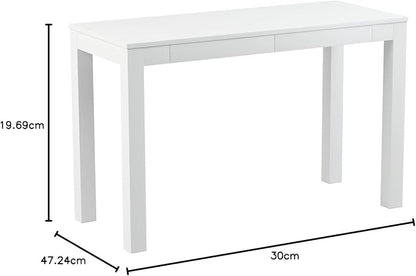 Parsons Xl Desk with 2 Drawers, White