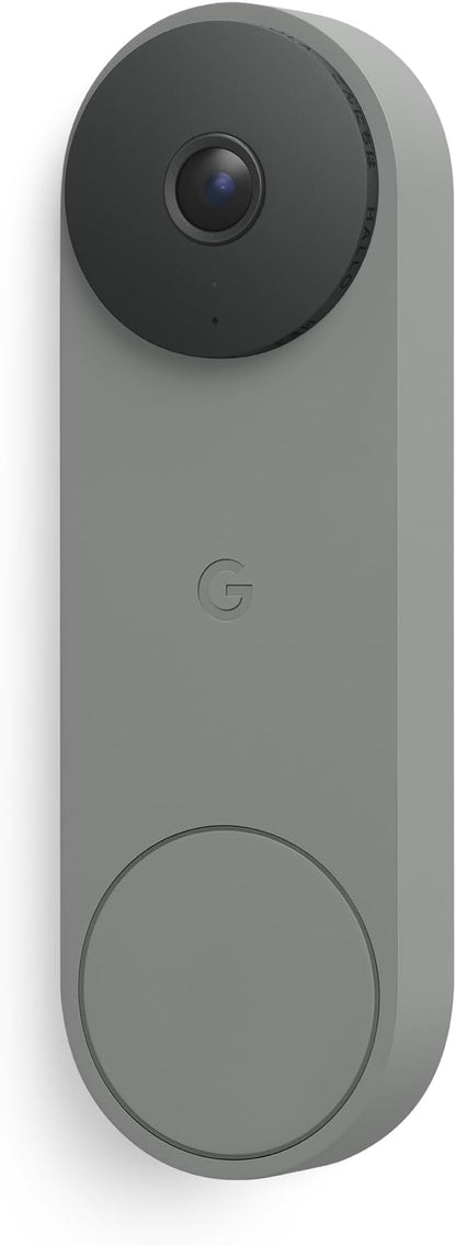 Google Nest Doorbell (Wired, 3rd Gen) - 2K Video, Live View - 2025 - Hazel | Video doorbell, 2K HDR, intelligent alerts, color night vision, 2-way audio, works with Google Home & Gemini