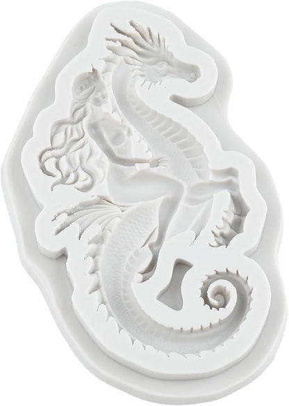 Seahorse Polymer Clay Mold Seahorse Mermaid Princess Silicone Molds for Jewelry Making Epoxy Resin Casting Air Dry Polymer Clay Craft