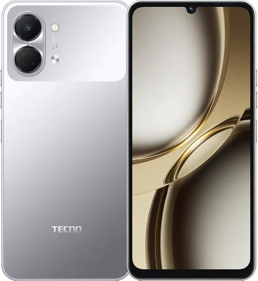 Tecno Spark 3 GO Ai 4G LTE (128GB + 4GB) (Compatible with Tmobile Mint Tello Boost Mobile and Worldwide) Dual SIM 6.74" 13MP Camera Model KN3 (Titanium Gray)