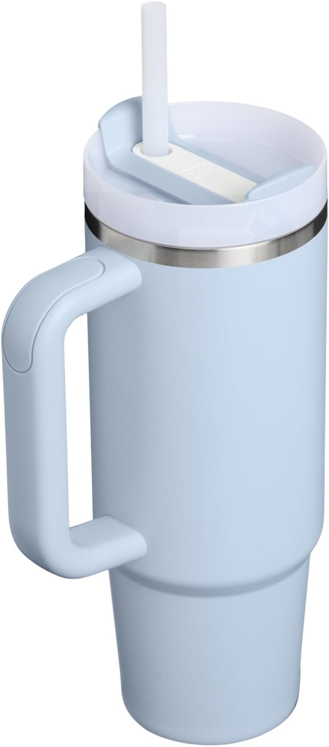 STANLEY Quencher H2.0 Flow State Tumbler, 30 oz, Blue Dream Stone | Handle and Straw | 3-Position Lid | Cup Holder Compatible for Travel | Insulated Stainless Steel Cup | BPA-Free