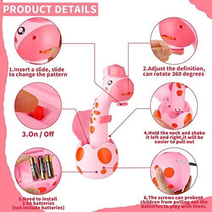 KETIEE Drawing Projector for Kids, Tracing and Drawing Projector Toy with Light & Music, Children Smart Projector Sketcher, Kids Art Projector with 72 Stencils for Boy Girl 3-8 Years Old (Pink)