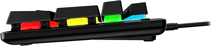 HyperX Alloy Origins PBT - Mechanical Gaming Keyboard, Keycaps, RGB Lighting, Compact, Aluminum Body, Adjustable Feet, Customizable with NGENUITY, Onboard Memory Clicky Switch, Black