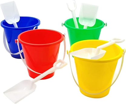 The Dreidel Company Beach Day Playsets, Play Set Includes 1 Sand Bucket, 1 Shovel, Birthday Treats for Boys and Girls, Party Favors for Children, 5.25" Beach Set (24-Pack)