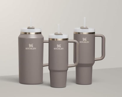 STANLEY Quencher H2.0 Flow State Tumbler, 30 oz, Stone | Handle and Straw | 3-Position Lid | Cup Holder Compatible for Travel | Insulated Stainless Steel Cup | BPA-Free