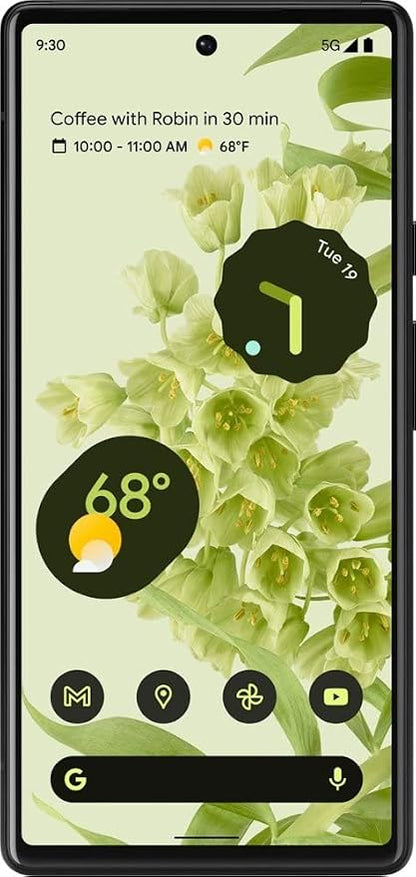 Google Pixel 6 – 5G Android Phone - Unlocked Smartphone with Wide and Ultrawide Lens - 128GB - Sorta Seafoam