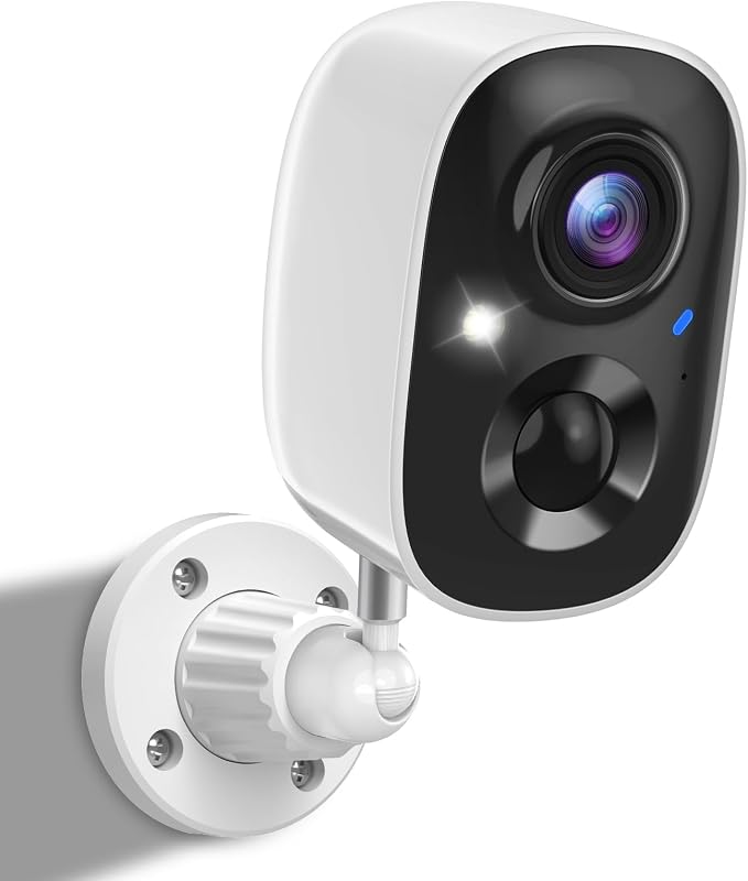 Security Cameras Wireless Outdoor Indoor, 2K Battery Powered WiFi Camera for Home Security, AI Motion Detection, Color Night Vision, IP66 Weatherproof, 2-Way Talk, Siren Alarm, SD/Cloud Storage