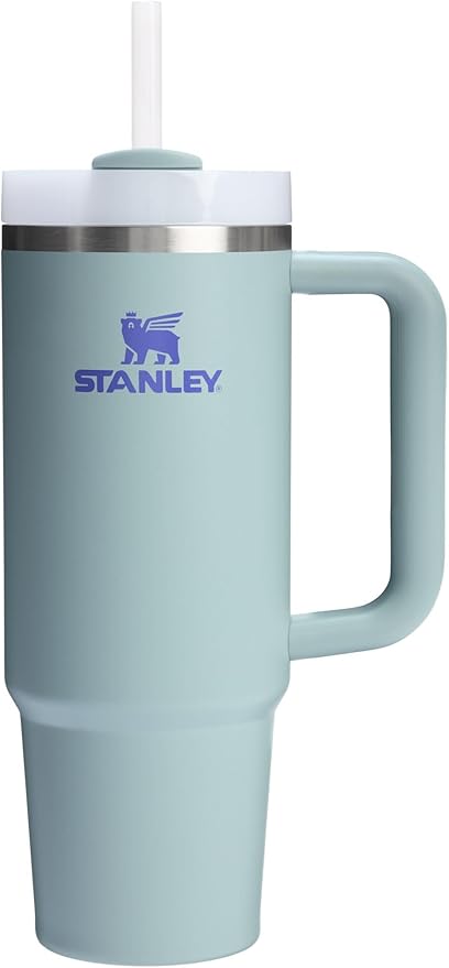 STANLEY Quencher H2.0 Flow State Tumbler, 30 oz, Blue Cactus | Handle and Straw | 3-Position Lid | Cup Holder Compatible for Travel | Insulated Stainless Steel Cup | BPA-Free