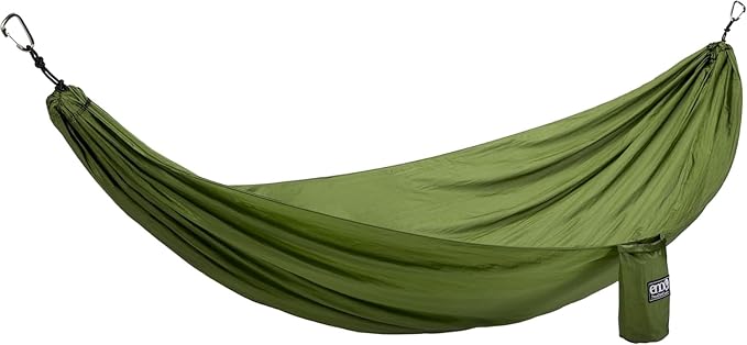 ENO TravelNest Hammock & Straps Combo - Portable Hiking and Camping Hammock with Straps Included - Travel Hammock for Camping, Hiking, Backpacking, a Festival, or The Beach - Moss