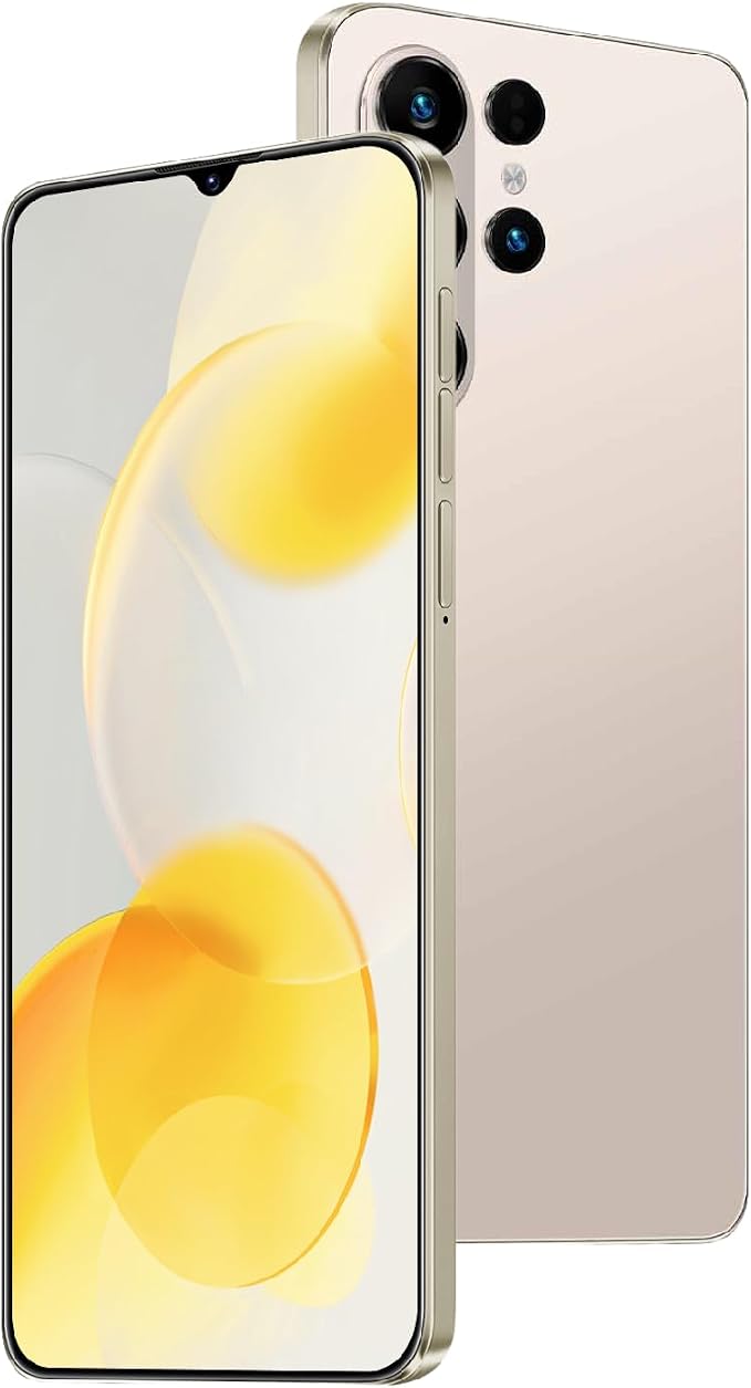 Unlock Phone, 4G Network Android Phone, 6.3-inch Screen, 2GB RAM+16GB ROM/TF 128GB, Dual SIM Cards, Dual Cameras, Suitable for Novice Users (Yellow)