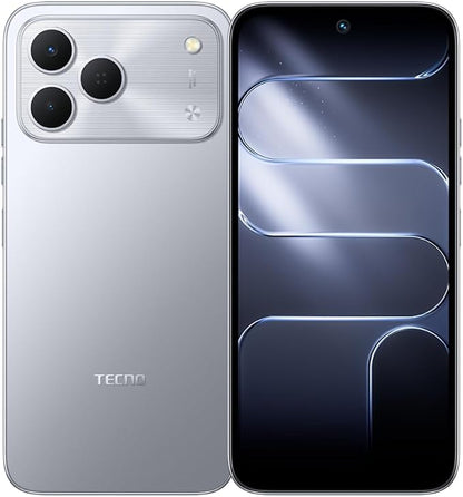 Tecno Spark 50 Ai 4G LTE (256GB + 4GB) (Compatible with Tmobile Mint Tello Boost Mobile and Worldwide) Dual SIM 6.78" 120Hz 50MP Camera (Titanium Gray)