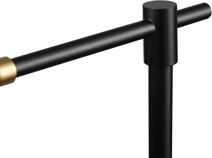 Globe Electric Novogratz x 65785 Charlotte 18" Table Lamp, Matte Black, Brass Accents