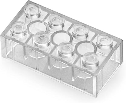 100pcs 2x4 Bricks Transparent Pieces Clear Parts Classic Building Kit Creative Play Set Blocks Toy Basic Accessories Compatible with 3001 Major Brands