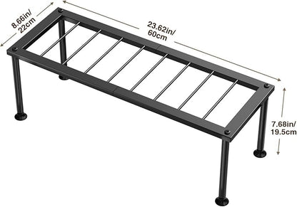 1 Tier Plant Stand: Ladder Plant Holder - Metal Flower Pot Stand - Heavy Duty Flower Rack for Living Room Patio Garden Corner Balcony and Courtyard.