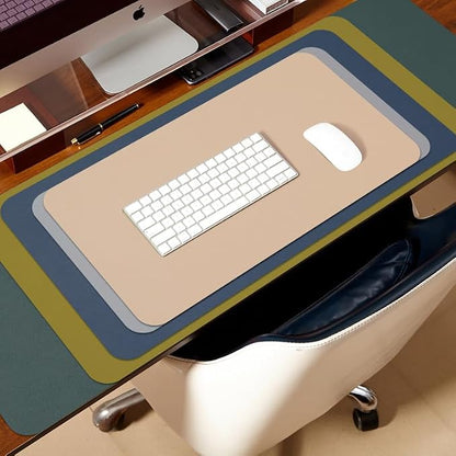 Leather Desk Mat - Non-Slip PU Desk Pad for Office and Home - Desk Organization and Accessories - Ideal for Large Mouse Pad and Desk Mats on Top of Desks (Light Green,27.6"x 13.8")