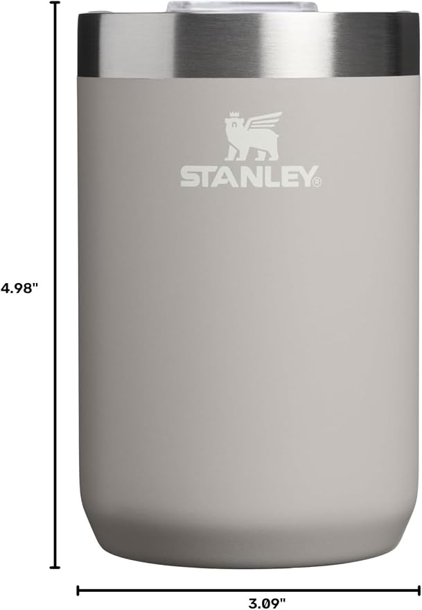 STANLEY Everyday Camp Cup 12 oz | Drink Through Lid | Cup for Coffee, Tea and Drinks | Insulated Stainless Steel | BPA-Free | Ash