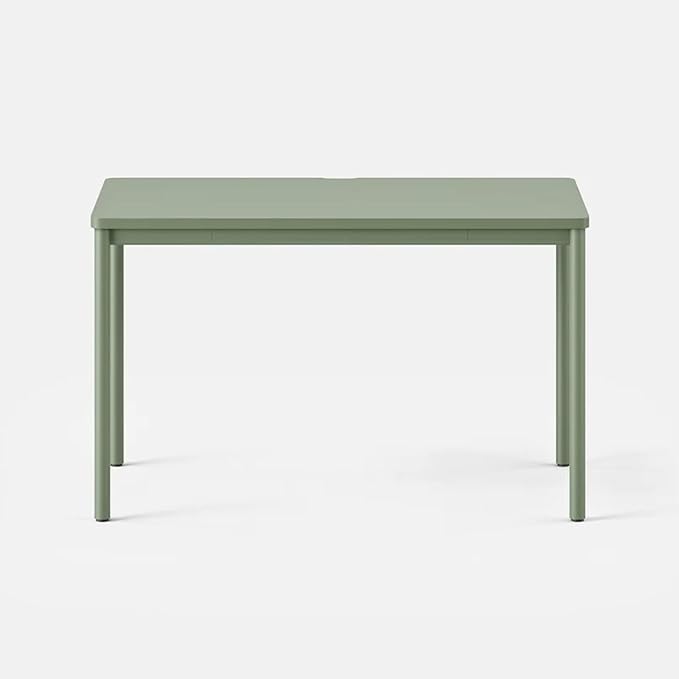 Branch Daily Desk - Functional At Home Office Desk with Effortless Assembly, Timeless Design, Rounded Corners, and Built-in Cable Notch - 48” W x 28.5” H x 24” D - Sage Work Table