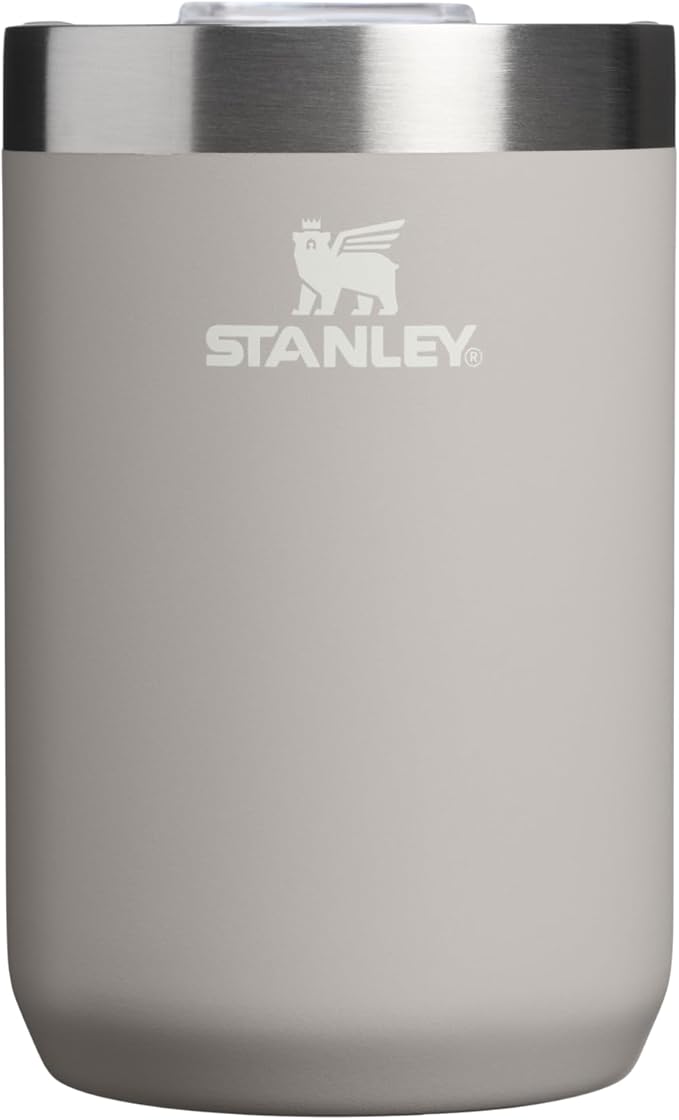 STANLEY Everyday Camp Cup 12 oz | Drink Through Lid | Cup for Coffee, Tea and Drinks | Insulated Stainless Steel | BPA-Free | Ash