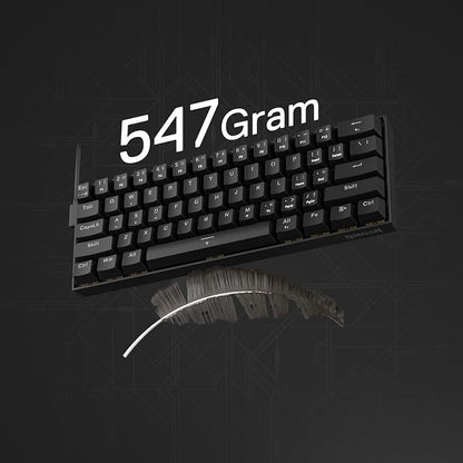 Redragon K617 HE Wired Hall-Effect Rapid Trigger Magnetic Gaming Keyboard | 8K Polling Adjustable Actuation, 61 Keys Design for More Room to Aim, Swap-Ready Socket for Mod, RGB Pro Software Supported