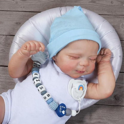 CHAREX Realistic Reborn Baby Dolls Boy - 18 Inch Newborn Sleeping Baby Dolls, Lifelike Reborn Baby Dolls with Weighted Soft Cloth Body Birthday Gift Toy for Age 3+