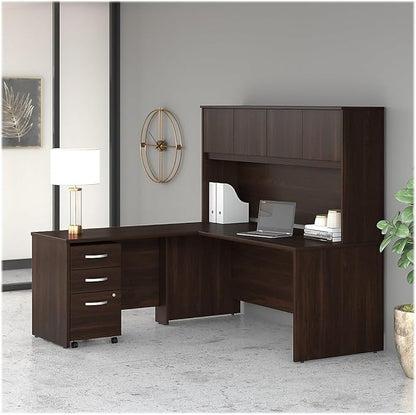 Bush Business Furniture Studio C Office Desk, Computer Table for Home or Professional Workspace, 72W x 30D, Black Walnut