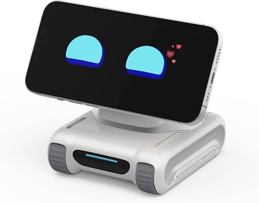 LOOI Robot-Starlight White-AI Desktop Companion,ChatGPT&Gemini Voice Interaction,Visual Understanding,Personality&Memory,10W Wireless Charging,Tech&Gadget Gift,Electronic pets,Toy,Geek,Desktop Setup