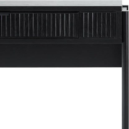 Walker Edison Office Writing and Computer Desk Spacious Desktop, Complementary in Living Spaces, 38 Inch, Reeded Lift-Top Black