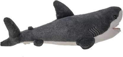 Wild Republic Great White Shark Plush, Stuffed Animal, Plush Toy, Gifts for Kids, Cuddlekins 13 inches