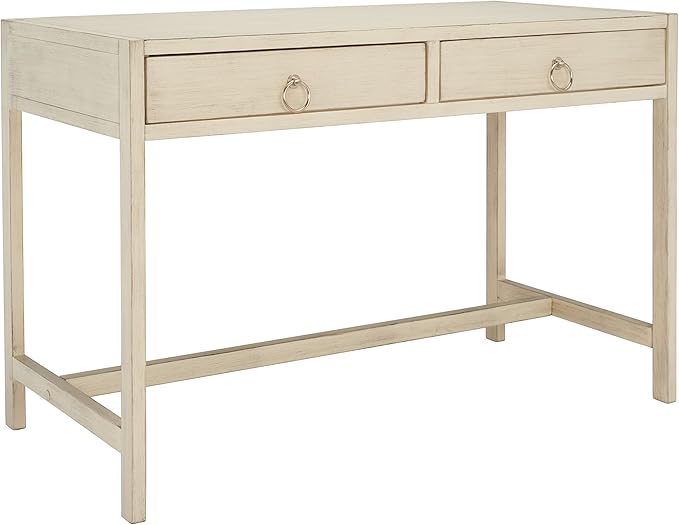 SAFAVIEH Home Collection Esther Antique White 2-Drawer Desk, Medium