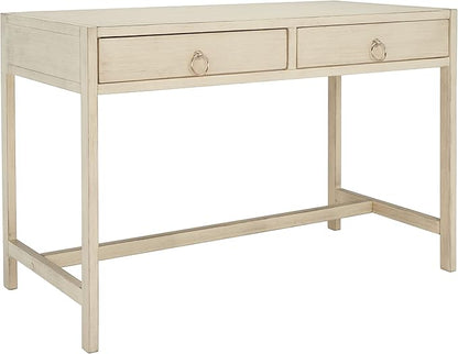 SAFAVIEH Home Collection Esther Antique White 2-Drawer Desk, Medium