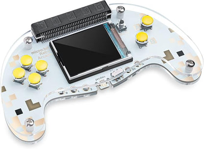 ELECFREAKS microbit Retro Makecode Arcade for STEM Education, Micro:bit Joystick Programming Learning Machine Supports Remote Control and Creat Games(Without Micro:bit)