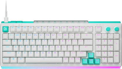 Logitech G512 X 98 TMR + Linear Switch Mechanical Gaming Keyboard - White | Hot-Swappable 9x TMR Rapid Trigger + Linear Mechanical Switches, Gasket, PBT Keycaps, <8K, LIGHTSYNC RGB, for PC & Mac