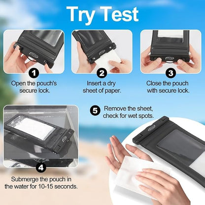 AiRunTech Floating Waterproof Phone Pouch,Double Seal Phone Case with Lanyard Protector for iPhone 17 16 15 14 13 12 Pro Max,Kayak Cellphone Bag Beach Cruise Ship Essentials Vacation Accessories