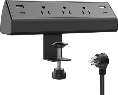 Jgstkcity Desk Clamp Power Strip,40W Total Fast Charging Station,2 PD 20W USB C Ports,Desk Edge Mount Surge Protector for Home, Office,3 Outlets,Fit 1.96" Tabletop Edge,ETL Listed | 2 PD 20W USB C Ports, 3 Outlets, Desk Edge Mount, Fit 1.96" Tabletop E...
