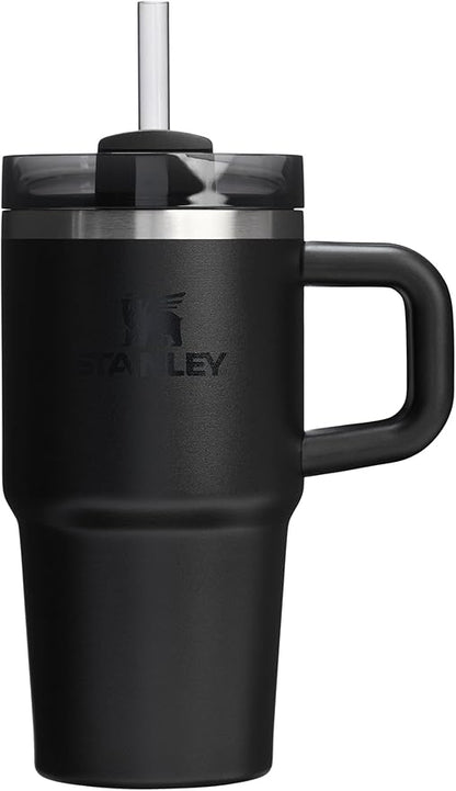 STANLEY Quencher H2.0 Flow State Tumbler, 20 oz, Black 2.0 | Handle and Straw | 3-Position Lid | Cup Holder Compatible for Travel | Insulated Stainless Steel Cup | BPA-Free