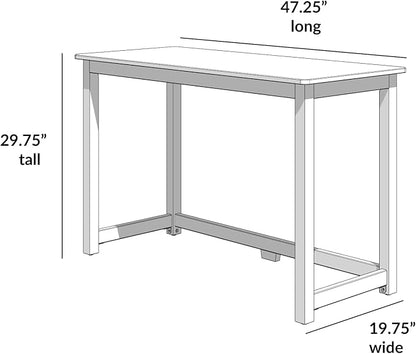 Max & Lily Solid Wood Desk, 47 Inches, Espresso