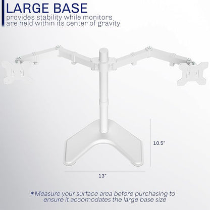 VIVO Dual LED LCD Monitor Free-Standing Desk Stand