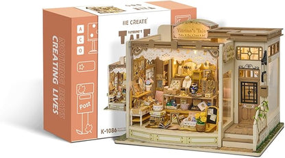 CUTEROOM DIY Miniature House Building Kit, Dollhouse Kit for Adults, Realistic Mini House Building Model Kit, Creative Crafts Home Decor Gift - Vitrine's Tale